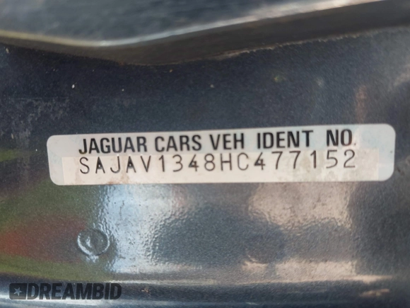 1987 Jaguar XJ with VIN SAJAV1348HC477152, listed as a IAAI auction lot 42274741 with Not provided miles and . Bid and sale history available at DreamBid. Image 9.