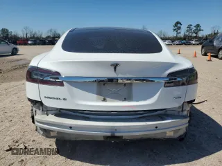 2016 Tesla Model S 90D with VIN 5YJSA1E21GF150460, listed as a Copart auction lot 48160495 with 84,761 mi miles and Salvage Title. Bid and sale history available at DreamBid. Image 6.