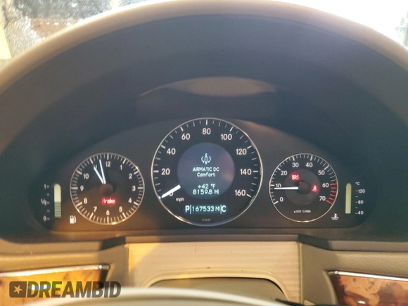 2004 Mercedes-Benz E 500 with VIN WDBUH83J74X119401, listed as a Copart auction lot 48378044 with 167,533 mi miles and Salvage Title. Bid and sale history available at carsss.com. Image 9.
