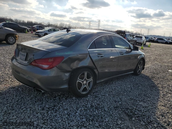 2014 Mercedes-Benz CLA-Class CLA 250 with VIN WDDSJ4EB1EN127119, listed as a Copart auction lot 45369175 with 127,280 mi miles and Salvage Title. Bid and sale history available at carsss.com. Image 3.