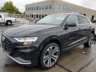 2020 Audi Q8 Premium Plus with VIN WA1EVAF1XLD004366, listed as a Copart auction lot 75661534 with 52,301 mi miles and Salvage title. Bid and sale history available at DreamBid. Image 1.