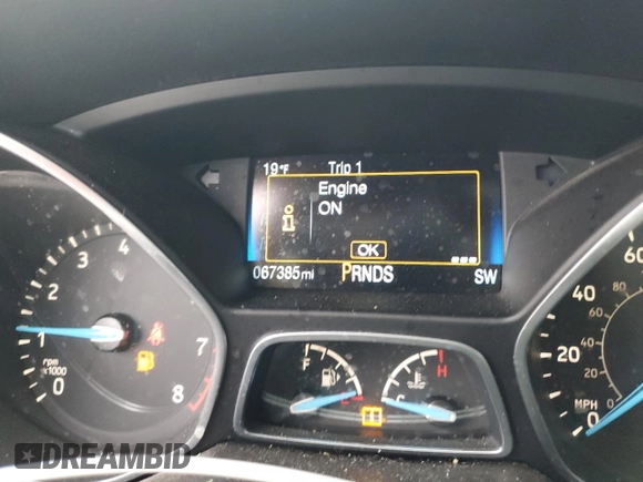 2015 Ford Focus SE with VIN 1FADP3K27FL227681, listed as a Copart auction lot 46021005 with 67,385 mi miles and Salvage Title. Bid and sale history available at carsss.com. Image 9.