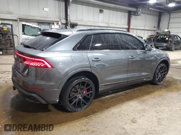 2019 Audi Q8 Premium Plus with VIN WA1EVAF1XKD004270, listed as a Copart auction lot 61906285 with 106,784 mi miles and Salvage title. Bid and sale history available at DreamBid. Image 3.