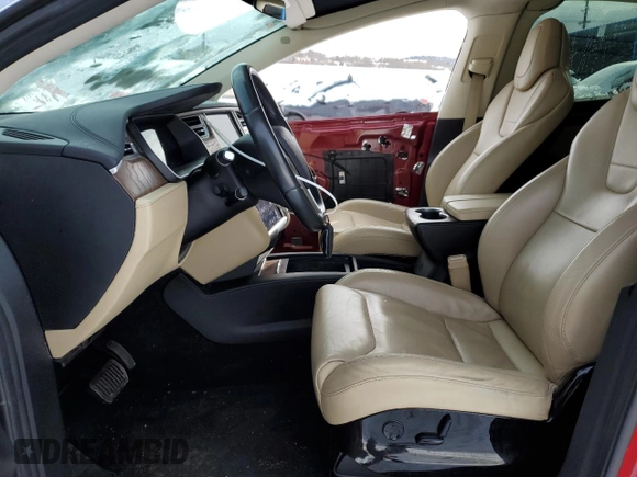 2016 Tesla Model X 70D with VIN 5YJXCAE23GF004772, listed as a Copart auction lot 45426655 with 77,453 mi miles and Salvage Title. Bid and sale history available at DreamBid. Image 7.