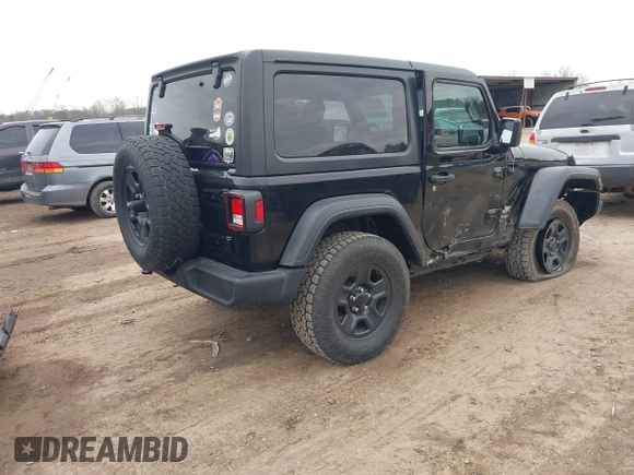 2018 Jeep Wrangler Sport S with VIN 1C4GJXAG0JW224562, listed as a IAAI auction lot 41327316 with 68,761 mi miles and . Bid and sale history available at DreamBid. Image 4.
