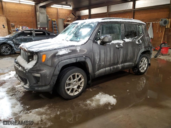 2021 Jeep Renegade 80th Anniversary with VIN ZACNJDBB6MPN36019, listed as a Copart auction lot 83791844 with 0 mi miles and Salvage Title. Bid and sale history available at carsss.com. Image 1.