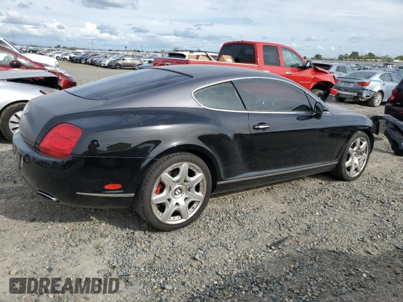 2007 Bentley Continental GT with VIN SCBCR73W07C044927, listed as a Copart auction lot 56657975 with 36,253 mi miles and Salvage Title. Bid and sale history available at DreamBid. Image 3.