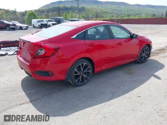 2021 Honda Civic Sport with VIN 2HGFC2F84MH536320, listed as a IAAI auction lot 42145631 with 50,664 mi miles and . Bid and sale history available at DreamBid. Image 4.