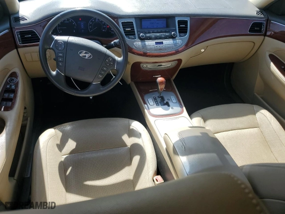 2013 Hyundai Genesis 3.8L with VIN KMHGC4DD8DU251756, listed as a Copart auction lot 52068535 with 143,922 mi miles and Salvage Title. Bid and sale history available at carsss.com. Image 8.