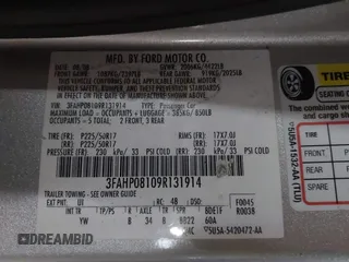 2009 Ford Fusion SEL with VIN 3FAHP08109R131914, listed as a IAAI auction lot 42005497 with 231,873 mi miles and . Bid and sale history available at carsss.com. Image 9.