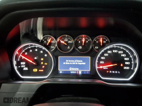 2019 Chevrolet Silverado 1500 LT with VIN 1GCPYDEK1KZ272127, listed as a Copart auction lot 46158415 with 107,311 mi miles and Salvage Title. Bid and sale history available at DreamBid. Image 9.