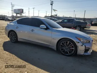2017 Infiniti Q50 Red Sport 400 with VIN JN1FV7AP8HM850207, listed as a Copart auction lot 54381875 with 67,271 mi miles and Salvage Title. Bid and sale history available at carsss.com. Image 4.