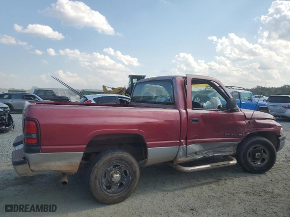 1998 Dodge Ram 1500 with VIN 1B7HC16X4WS580399, listed as a Copart auction lot 74987854 with 0 mi miles and Salvage Title. Bid and sale history available at carsss.com. Image 3.