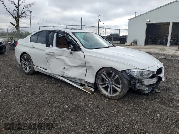 2017 BMW 3 Series 330i xDrive with VIN WBA8D9C3XHA004934, listed as a Copart auction lot 55471215 with 91,825 mi miles and Salvage title. Bid and sale history available at DreamBid. Image 4.