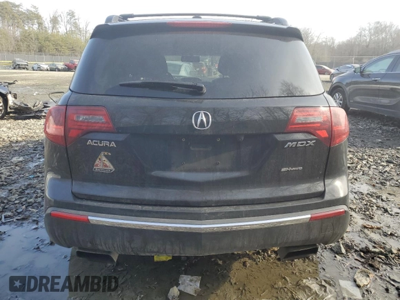 2011 Acura MDX with VIN 2HNYD2H2XBH516710, listed as a Copart auction lot 42904125 with 0 mi miles and Salvage Title. Bid and sale history available at carsss.com. Image 6.