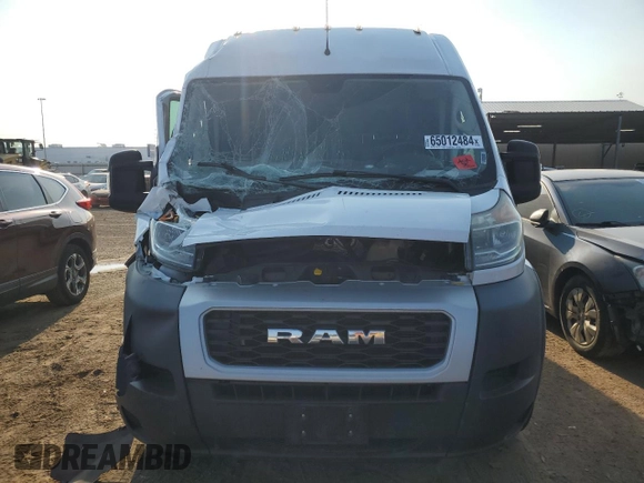 2020 Ram ProMaster Cargo with VIN 3C6TRVDG7LE104897, listed as a Copart auction lot 65012484 with Not Provided miles and Salvage Title. Bid and sale history available at carsss.com. Image 5.