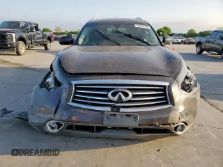 2015 Infiniti QX70 with VIN JN8CS1MU1FM381938, listed as a Copart auction lot 53502405 with Not provided miles and Salvage title. Bid and sale history available at DreamBid. Image 5.