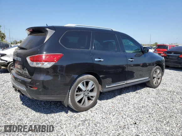 2013 Nissan Pathfinder SV with VIN 5N1AR2MN0DC607365, listed as a Copart auction lot 53141665 with 168,175 mi miles and Salvage Title. Bid and sale history available at carsss.com. Image 3.