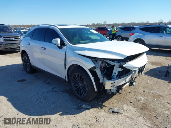 2024 Lexus RX 350 with VIN 2T2BAMBA5RC049230, listed as a IAAI auction lot 41759115 with 4,990 mi miles and . Bid and sale history available at DreamBid. Image 1.