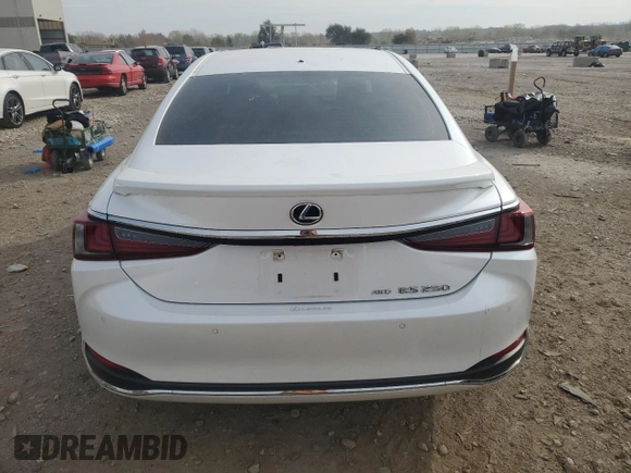 2022 Lexus ES 250 with VIN 58AD11D13NU009190, listed as a Copart auction lot 78155354 with 13,565 mi miles and Salvage title. Bid and sale history available at DreamBid. Image 6.
