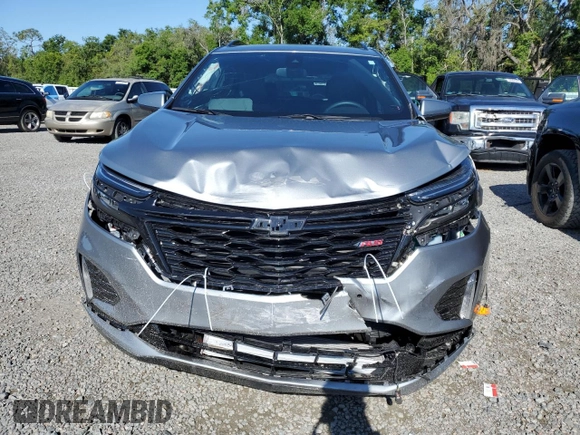 2024 Chevrolet Equinox RS with VIN 3GNAXMEG9RS122480, listed as a Copart auction lot 52601065 with 7,282 mi miles and Salvage Title. Bid and sale history available at DreamBid. Image 5.