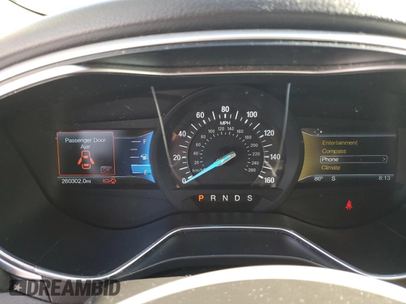 2015 Ford Fusion SE with VIN 1FA6P0H7XF5108232, listed as a Copart auction lot 62267265 with 260,302 mi miles and Salvage title. Bid and sale history available at DreamBid. Image 9.
