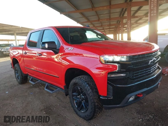 2021 Chevrolet Silverado 1500 LT Trail Boss with VIN 3GCPYFED1MG150609, listed as a IAAI auction lot 41709045 with 51,863 mi miles and . Bid and sale history available at DreamBid. Image 1.