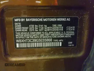 2016 BMW X1 xDrive28i with VIN WBXHT3C39G5E55868, listed as a Copart auction lot 70406082 with 0 mi miles. Bid and sale history available at carsss.com. Image 15.