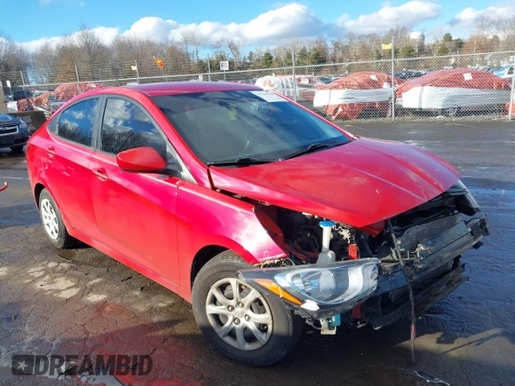 2013 Hyundai Accent GLS with VIN KMHCT4AE0DU498233, listed as a IAAI auction lot 41184704 with 1 mi miles. Bid and sale history available at carsss.com. Image 1.