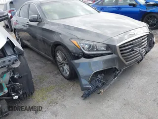 2018 Genesis G80 3.8L with VIN KMHGN4JE7JU262623, listed as a IAAI auction lot 41230215 with 94,006 mi miles. Bid and sale history available at carsss.com. Image 1.