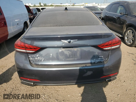 2017 Genesis G80 3.8L with VIN KMHGN4JE9HU185814, listed as a Copart auction lot 70239184 with 90,836 mi miles and Salvage Title. Bid and sale history available at carsss.com. Image 6.