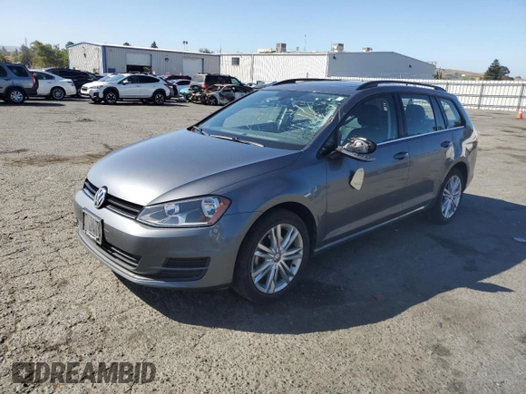 2016 Volkswagen Golf SportWagen TSI S with VIN 3VWC17AU8GM523985, listed as a Copart auction lot 64957854 with 52,609 mi miles and Salvage Title. Bid and sale history available at carsss.com. Image 1.