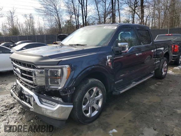 2023 Ford F-150 XL with VIN 1FTFW1ED7PFA06556, listed as a Copart auction lot 45241085 with 51,075 mi miles and Salvage Title. Bid and sale history available at carsss.com. Image 1.