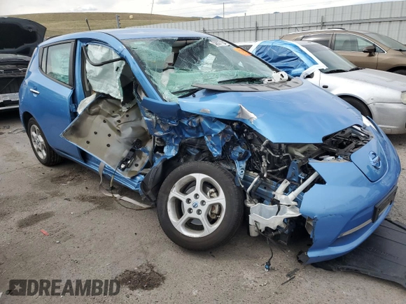 2013 Nissan LEAF SV with VIN 1N4AZ0CPXDC418210, listed as a Copart auction lot 50837105 with Not provided miles and Salvage title. Bid and sale history available at DreamBid. Image 4.