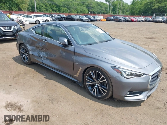 2020 Infiniti Q60 Luxe with VIN JN1EV7EKXLM340458, listed as a IAAI auction lot 42450765 with 64,048 mi miles and . Bid and sale history available at DreamBid. Image 6.