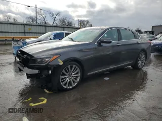 2018 Genesis G80 5.0L Ultimate with VIN KMHGN4JF3JU247979, listed as a Copart auction lot 83907914 with 43,951 mi miles and Salvage Title. Bid and sale history available at carsss.com. Image 1.