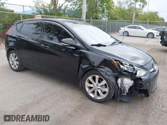 2013 Hyundai Accent SE with VIN KMHCU5AE8DU109616, listed as a IAAI auction lot 42051364 with 96,739 mi miles. Bid and sale history available at carsss.com. Image 1.