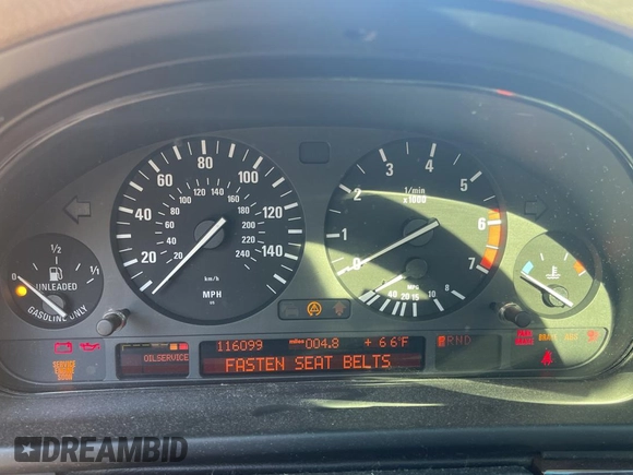 2001 BMW 5 Series 540iA with VIN WBADN63481GM70805, listed as a Copart auction lot 80266674 with 116,000 mi miles and Clean Title. Bid and sale history available at carsss.com. Image 8.