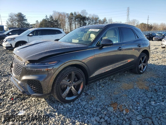 2024 Genesis GV70 3.5T Sport with VIN 5NMMCDTC0RH004410, listed as a Copart auction lot 89239005 with 10,096 mi miles and Salvage Title. Bid and sale history available at carsss.com. Image 1.