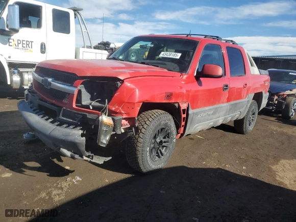 2003 Chevrolet Avalanche with VIN 3GNEK13T33G122662, listed as a Copart auction lot 43438185 with 229,197 mi miles and Salvage Title. Bid and sale history available at carsss.com. Image 1.