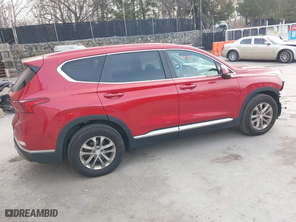 2020 Hyundai Santa Fe SE with VIN 5NMS2CAD3LH169164, listed as a IAAI auction lot 40870563 with 86,717 mi miles. Bid and sale history available at carsss.com. Image 4.