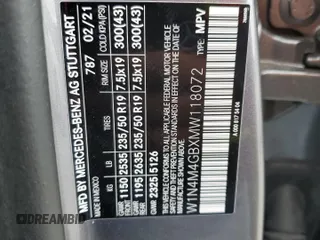 2021 Mercedes-Benz GLB 250 z VIN W1N4M4GBXMW118072, wystawiony jako Copart lot #51583065 z przebiegiem 76 792 mil mil oraz Tytuł czysty. Historia ofert i sprzedaży dostępna na DreamBid. Obrazek 13.
