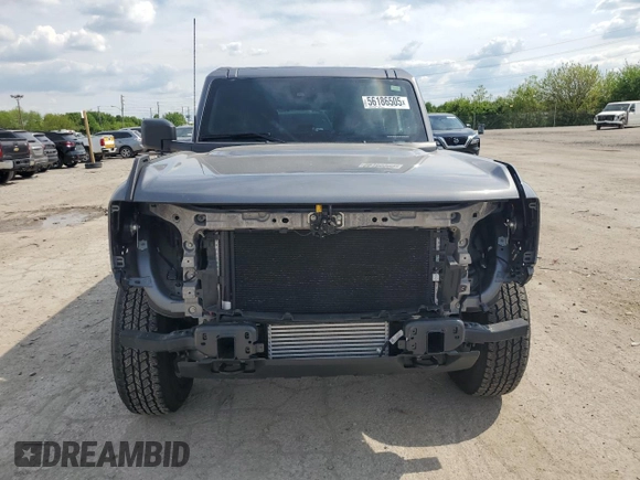 2023 Ford Bronco with VIN 1FMEE5BP3PLC01720, listed as a Copart auction lot 56186505 with 14,229 mi miles and Salvage title. Bid and sale history available at DreamBid. Image 5.