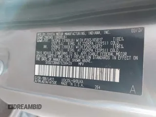 2007 Toyota Sequoia Limited with VIN 5TDZT38A87S298429, listed as a IAAI auction lot 41303386 with 244,837 mi miles and . Bid and sale history available at DreamBid. Image 9.