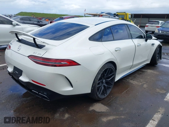 2020 Mercedes-Benz AMG GT with VIN WDD7X8JB0LA013294, listed as a IAAI auction lot 41818018 with 34,880 mi miles. Bid and sale history available at carsss.com. Image 4.