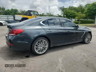 2021 Genesis G70 2.0T with VIN KMTG34LA8MU074008, listed as a Copart auction lot 62692345 with 33,204 mi miles and Salvage title. Bid and sale history available at DreamBid. Image 3.