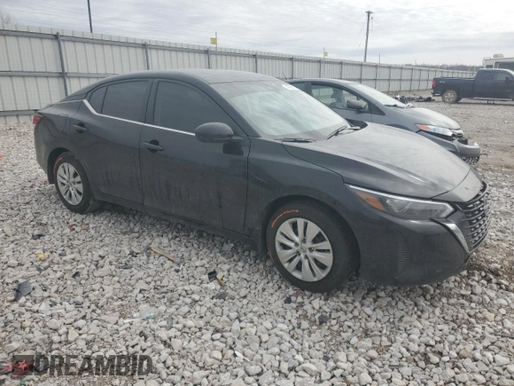 2025 Nissan Sentra S with VIN 3N1AB8BV4SY221733, listed as a Copart auction lot 47888115 with 6,100 mi miles and Salvage title. Bid and sale history available at DreamBid. Image 4.