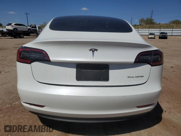 2022 Tesla Model 3 Long Range with VIN 5YJ3E1EB8NF315619, listed as a Copart auction lot 53336485 with Not Provided miles and Salvage Title. Bid and sale history available at DreamBid. Image 6.
