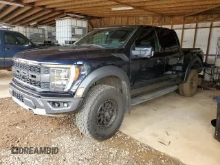 2021 Ford F-150 Raptor with VIN 1FTFW1RG7MFC35951, listed as a Copart auction lot 42691875 with 38,371 mi miles and Salvage Title. Bid and sale history available at carsss.com. Image 1.