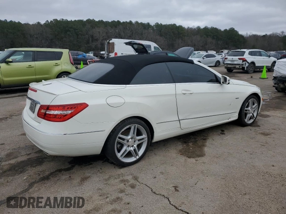 2012 Mercedes-Benz E 350 with VIN WDDKK5KF7CF146971, listed as a Copart auction lot 44729155 with 55,264 mi miles and Salvage Title. Bid and sale history available at DreamBid. Image 3.